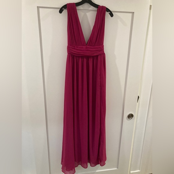 Lulus Empire Waist Pleated Chiffon Gown - worn once! - Picture 4 of 6